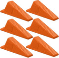 Frienda 6 Pcs Jumbo Door Stoppers Heavy Duty Door Stopper Tall up to 2inch Tall Wedge TPR Large Wedge Stackable Big Rubber Doorstop for Hotel Carpet Hardwood Concrete and Tile (Orange)