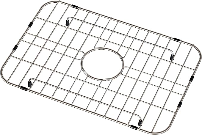 Sink Grid 18" X 12-1/2", Centered Drain with Corner Radius 1-1/2" Stainless Steel Material for Sink (18 X 12" Centered Drain)