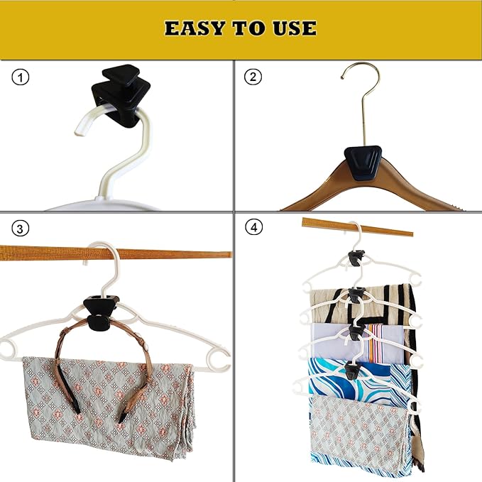 60PCS Space Saving Hanger Hooks, Clothes Hanger Connector Hooks, Heavy Duty Hanger Hooks Space Saver, Cascading Connection Hook, Bear-Shaped