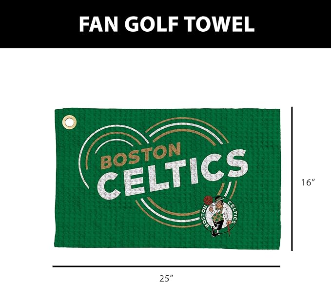 Northwest NBA Golf Towel – Official Licensed Microfiber Waffle Fabric, Absorbent 16x25 in Club Cleaning Accessory