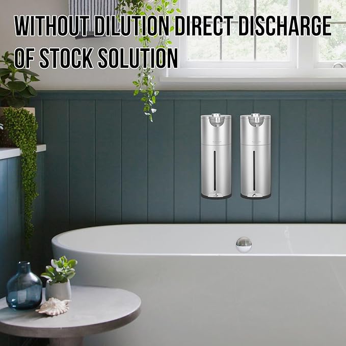 Aunmaon Automatic Soap Dispenser Touchless,Upgrade Adjustable Volume for Thick and Thin Liquid Battery Hand Soap Dispenser,Dish Soap Dispenser Kitchen Bathroom,Auto Soap Dispenser Hands Free Silver