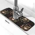 Wiccan Wicca Skull Mushroom Mushrooms Witchcraft Kitchen Sink Splash Guard Faucet Mat Super Absorbent Fast Drying Mat Sink Gadgets-Fast Drying Pad Sink Mat For Kitchen Bathroom (15" X 5.5" )