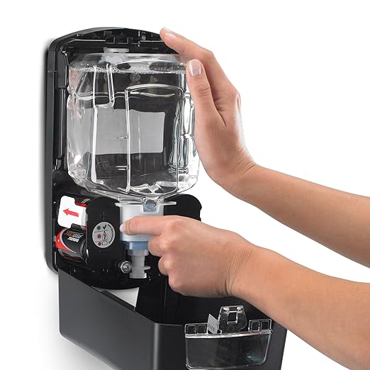 GOJO LTX-12 Touch-Free Foam Hand Soap Dispenser, Chrome/Black, for 1200 mL GOJO LTX-12 Foam Hand Soap Refills (Pack of 1) - 1919-01