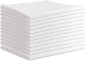 Arkwright Microfiber Suede Glass Cloths - (Pack of 12) Absorbent Dish Drying Cloth, Cleaning Towel Set Perfect for Home, Kitchen, Gym, Cars, and Glass, 16 x 16 in, White