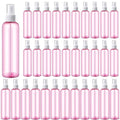 Eccliy 32 Pcs 8 oz Spray Bottles Fine Mist Cleaning Bottles Clear Empty Plastic Travel Sprayer Refillable Sprayer with Cap for Cleaning Solutions Oils Travel Perfumes(Pink,Clear)