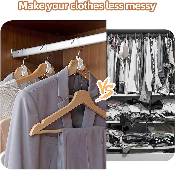 140 PCS Space Saving Hangers Connector Hooks, Heavy Clothes Hooks for Closet Organizers and Storage