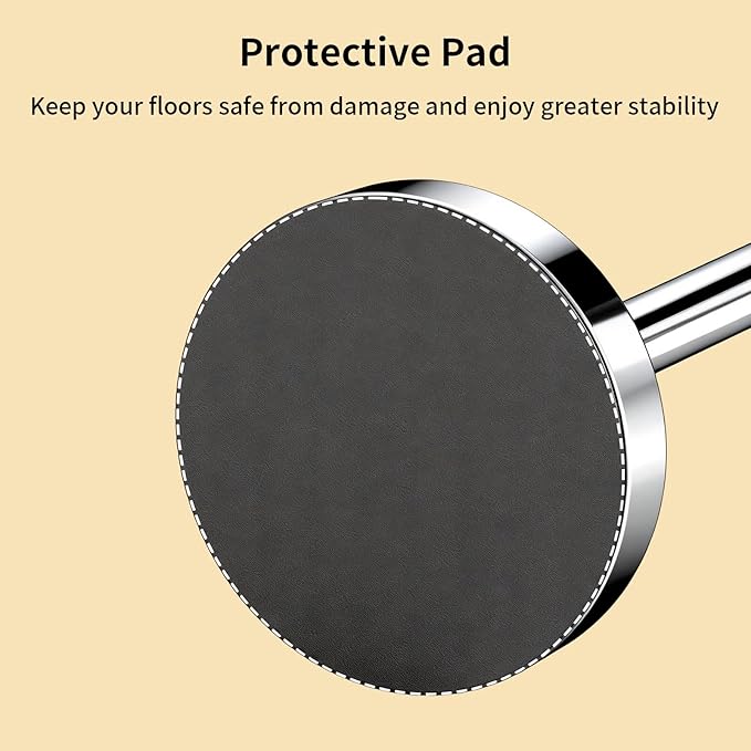 YUMORE Toilet Paper Holder Free Standing, Stainless Steel Toilet Paper Stand, Weighted Base Floor Tissue Roll Holder for Bathroom, Chrome 200UP