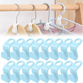 50 PCS Hanger Connector Hooks, Space Saving Hangers, Closet Hanging Organizer for College Dorm Room Essentials, Thickening Upgrade (Blue-50 Pcs)