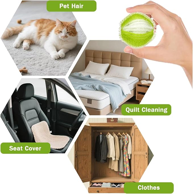 12PCS Pet Hair Remover for Laundry,Reusable Laundry Pet Hair Catcher,Dog Hair Remover for Laundry,Washing Machine Lint Catcher for Dog & Cat Hair,Effectively Removes Lint,Hair and Debris from Clothes