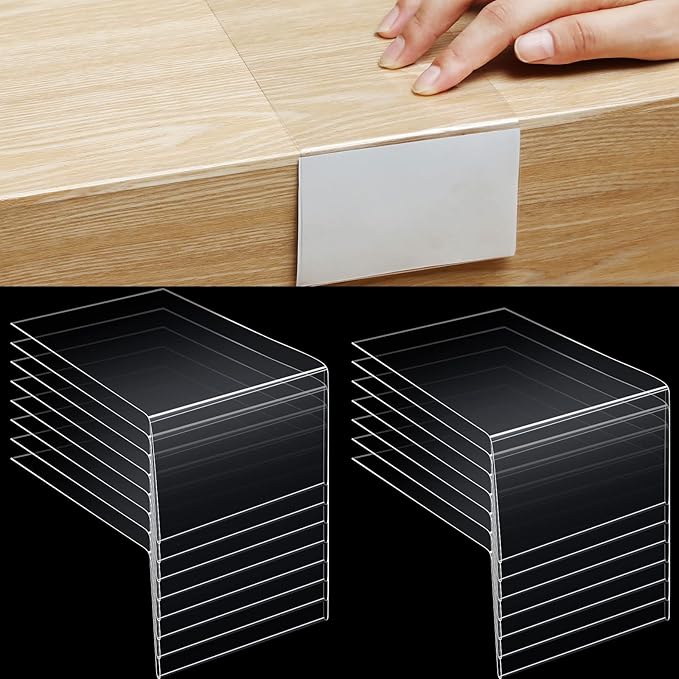 Containlol 15 Pieces Moveable Shelf Label Holders Clear Shelves Tags Moveable Library Markers Transparent Shelf Label Display Holder for Classroom Office Library Book Shelves(3.6 x 2.4 Inch)
