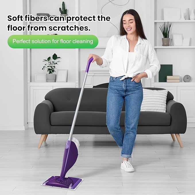 42 Count Disposable for Swiffer Wet Jet Pads for Swiffer WetJet Spray Mop, Extra Strong Dirt Locking and Water Absorbent, Powerful Stain Removal