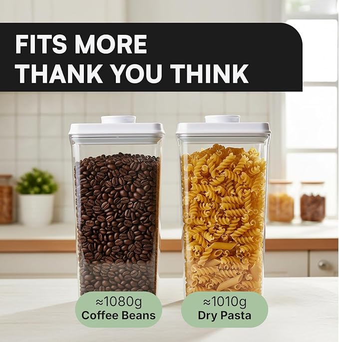 Bop Top | Airtight Meal Prep Containers with Lids | Food Storage Container Sets | Snack and Overnight Oats Fridge Organizer | Pantry and Kitchen Organization
