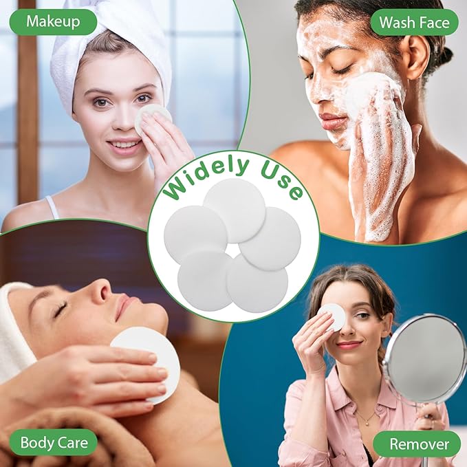 84 Pcs Facial Sponge Compressed, Luxiv Face Cleansing Sponges for Estheticians Compressed Makeup Sponge Round Wash Face Sponges for Women Compress Exfoliating Removal (White)