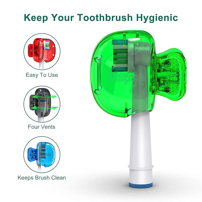 Mspan Toothbrush Head Cover Cap: Toothbrush Protector Brush Pod Case Protective Plastic Clip Bathroom Cool Stuff for Household Travel
