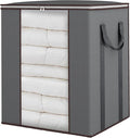 Fixwal Extra Large Blanket Storage Bags 120L Comforter Storage Bags with Reinforced Handles Breathable Clothes Storage Containers for King Comforter Bedding Pillow Sheet Grey