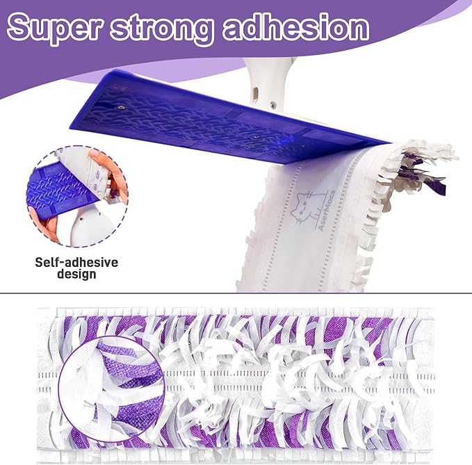 Cleaning Cloths 30-Pack Disposable Power Mop Pads Refills Compatible with Swiffer Power Mop Refills, Thickened Replacement for Swiffer Wet Pads Refill,Non-Washable&Non-Chemical&Unscented