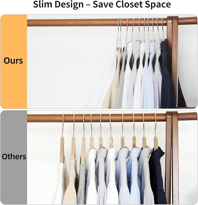 Non-Slip Rubber Coated Hangers, 30 Pack Plastic Clothes Hangers with 360° Swivel Hook 17.7 Inches Slim Space Saving Hangers for Adult Clothes Shirts Dresses Pants, Gray