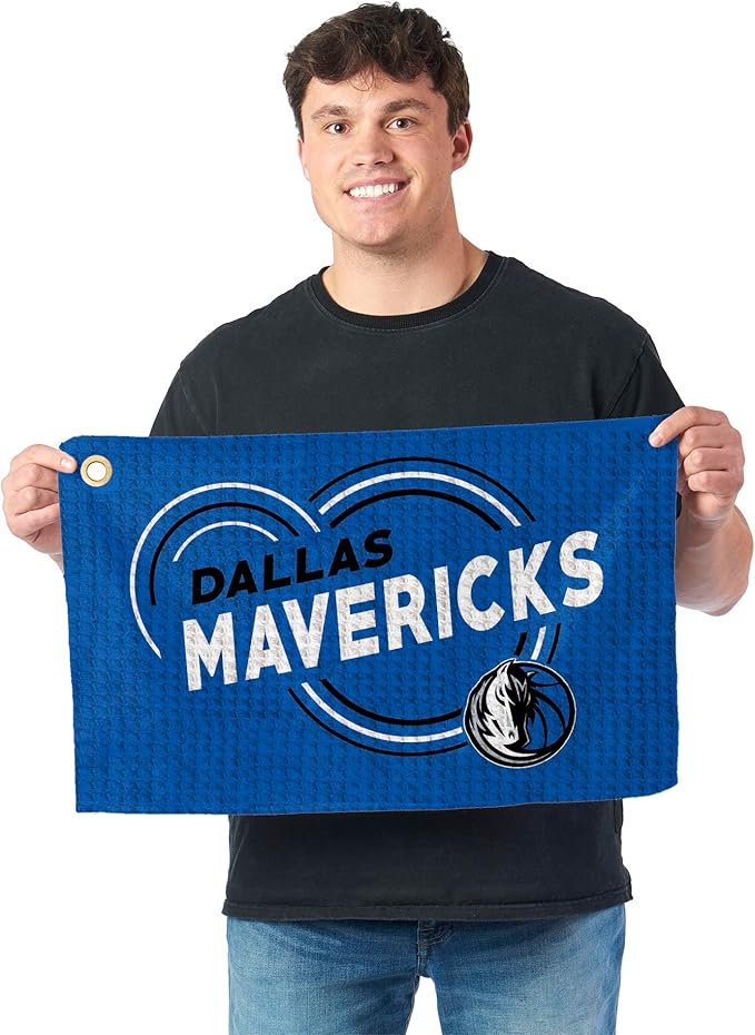 Northwest NBA Golf Towel – Official Licensed Microfiber Waffle Fabric, Absorbent 16x25 in Club Cleaning Accessory