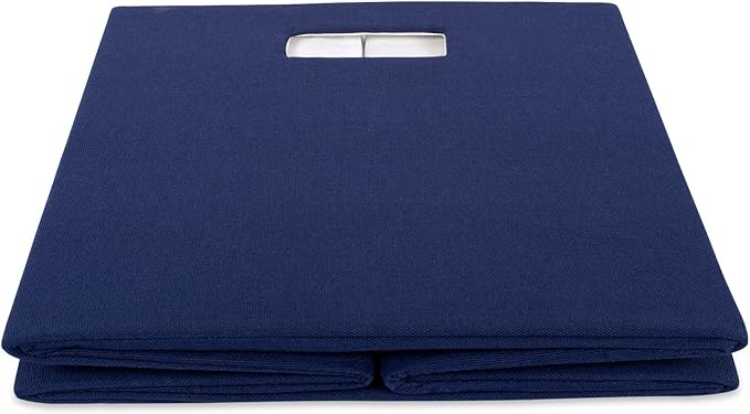 DII Poly-Cube Storage Collection Hard Sided, Collapsible Solid, Large, Nautical Blue