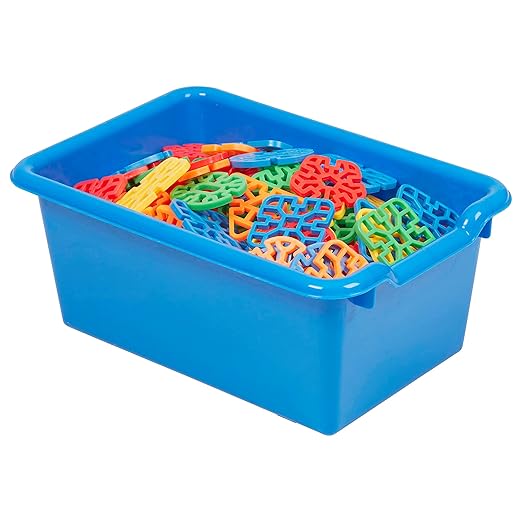 ECR4Kids Scoop Front Storage Bins, Multipurpose Organization, Assorted, 10-Piece