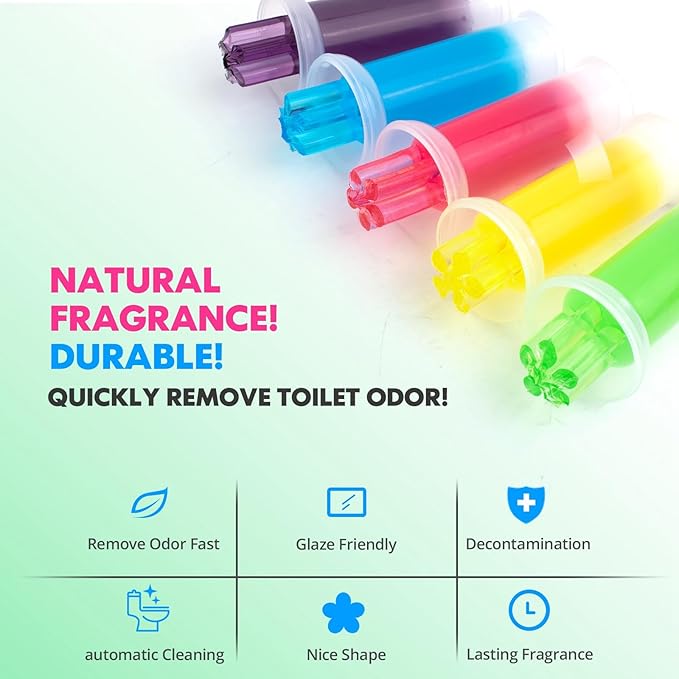 Toilet Gel, 120 Count 9 Kinds Of Scent Toilet Gel Stamp Toilet Bowl Cleaners