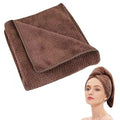 Microfiber Hair Towel Quick Dry Hair Towel Hair Drying Towels Suitable for All Kinds of Hair Ultra Absorbent Long and Thick Hair 19X39inch Dark Brown (1pcs)