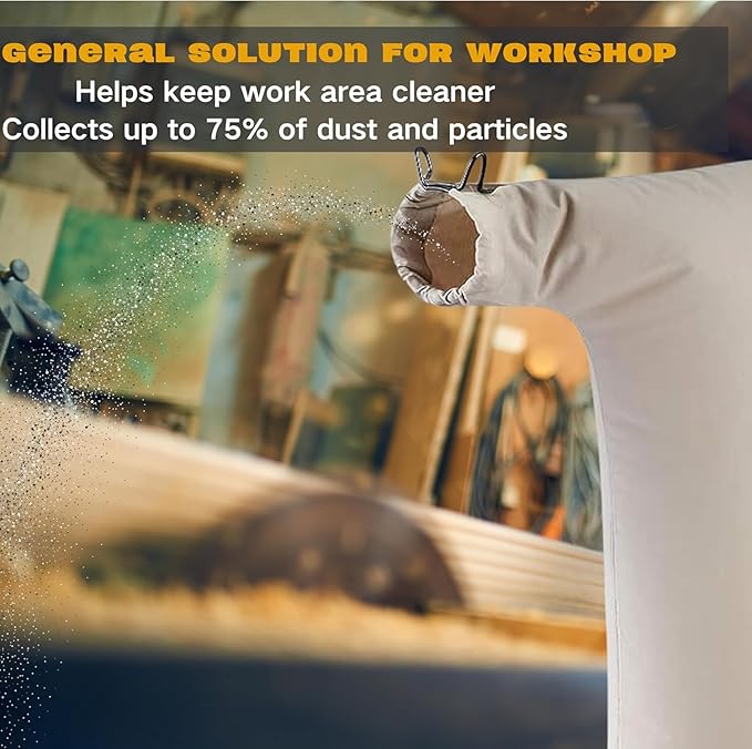 (Pack of 2) Table Saw Dust Collector Bag Fits Bosc/Dewalt/Makita/Ryobi/Craftsman/Porter Cable/RIGID/Metabo/Kobalt/Skilsaw/Delta/ (10" Tablesaws with 2.5" Dust Port)