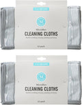 Martha Stewart Microfiber Cleaning Cloths, Ultra-Absorbent, Lint-Free Cleaning Towels for Home & Kitchen, Faux Bois Design, 11 Inches, 24 Count