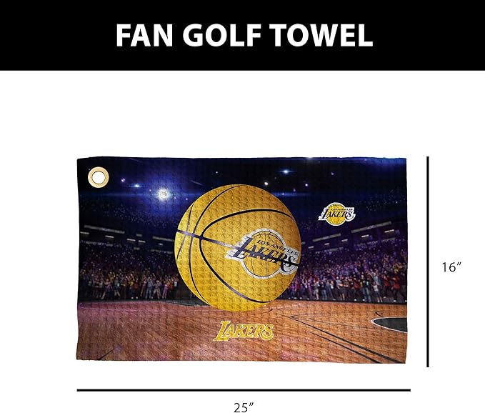 Northwest NBA Golf Towel – Official Licensed Microfiber Waffle Fabric, Absorbent 16x25 in Club Cleaning Accessory