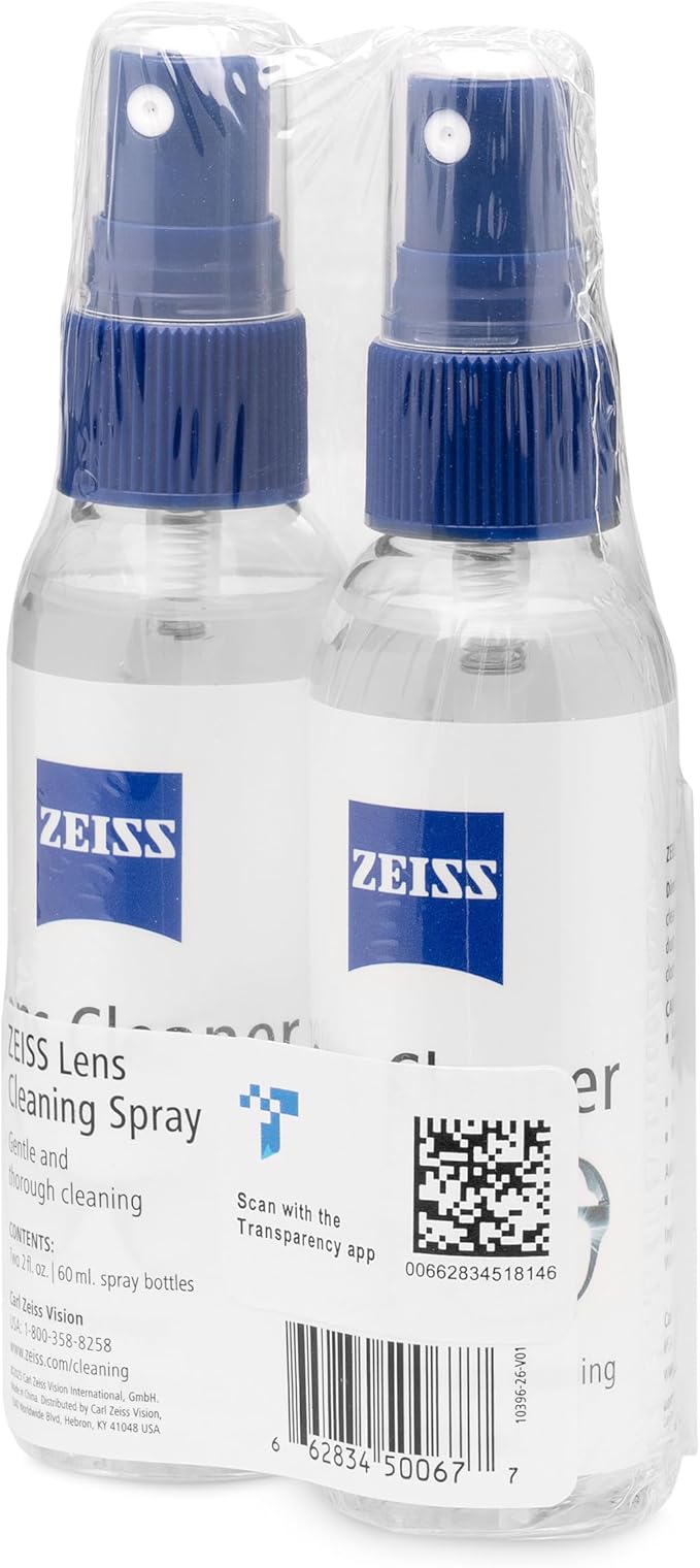 ZEISS 2oz Lens Cleaning Spray with Microfiber Cloth - Pack of 2