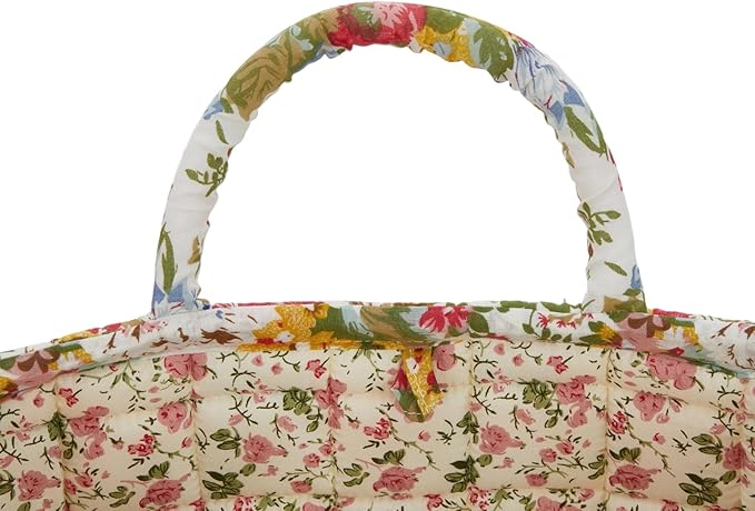 Boho Fabric Storage Basket, Large Capacity Laundry Basket, 12.2'' x 10.23'' x 10.23'' Collapsible Laundry Hamper with Easy Carry Handles (C Multi-Color 5, L)