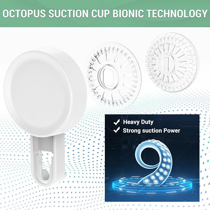 LUXEAR Shower Caddy 5 Pack Suction Cup Shower Organizer for Bathroom Storage Home &Kitchen,No Drilling Removable Plastic Shelf Organizer with Soap Dish&Toothbrush Holder Easy Install