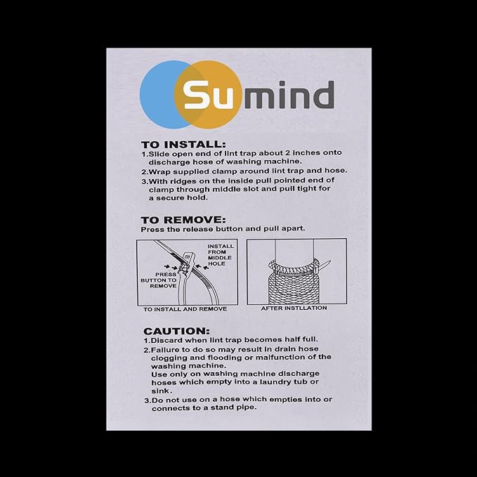 Sumind 30 Pack Nylon Lint Trap Washing Machine Fabric Mesh Snare Washer Lint Catcher with 30 Pack Cable Ties
