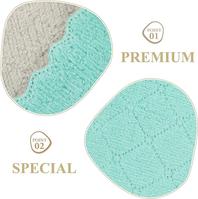 Alipis 10pcs Double-Sided Kitchen Dishcloths Set, Thick Absorbent Cleaning Cloths 16x27cm, Colorful Microfiber Dish Towels for Dish Washing and Surface Dusting