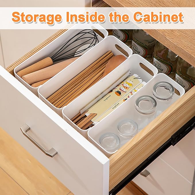 2 Pcs Kitchen Cabinet Door Organizer,Adhesive Mount Inside Cabinet Door Storage,Under Sink Door Storage Shelf for Kitchen,Bathroom,Office,Garage,Craft Room(White)