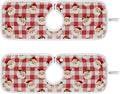 2 Pack Faucet Splash Catcher Cute Christmas Sink Mat for Faucet Absorbent Kitchen Splash Guard Drip Catcher for Farmhouse Barthroom Bar, L