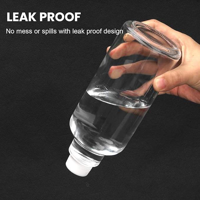 Glass Spray Bottles 16.9oz Empty Spray Bottle Mist/Stream Spraying Small Refillable Containers for Hair Care, Cleaning Solutions, Plants, Essential Oils 1 Pack (Clear-1, 16.9oz)