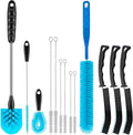 Bottle Brush Cleaning Set - Multi Cup Brush, Water Bottle Cleaner, Crevice Cleaning Brush Pipe & Tube Brushes for Tight Spaces, Grout Brush Cleaner Brush Long Straw Cleaner Brush for Stanley Mug