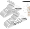 Velvet Hangers 50 Pack, S-Shaped and Stackable Non Slip with 360°Swivel Hook, Ultra Thin and Space Saving Flocked, for Suits, Shirts, Coats, 15Lbs Capacity Heavy Duty, White