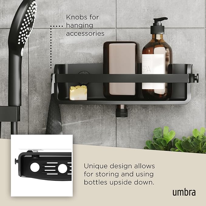 Umbra Flex Adhesive Bin, Black