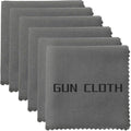 6 Pack Microfiber Gun Cleaning Cloth, 12"x12" Lint Free Gun Cleaning Rags, Reusable Microsuede Cleaning/Polishing Wipes Towels for Firearms, Knives and Scopes (Gray)