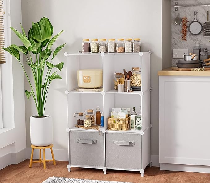 HOMIDEC 9 Cube Storage Organizer, Cubes Shelves for Living Room, Bedroom, White