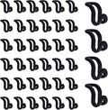 WARMBUY Velvet Hanger Connector Hooks for Closet Space Saving Cascading Hanger Organizer, Black, 40 Pack
