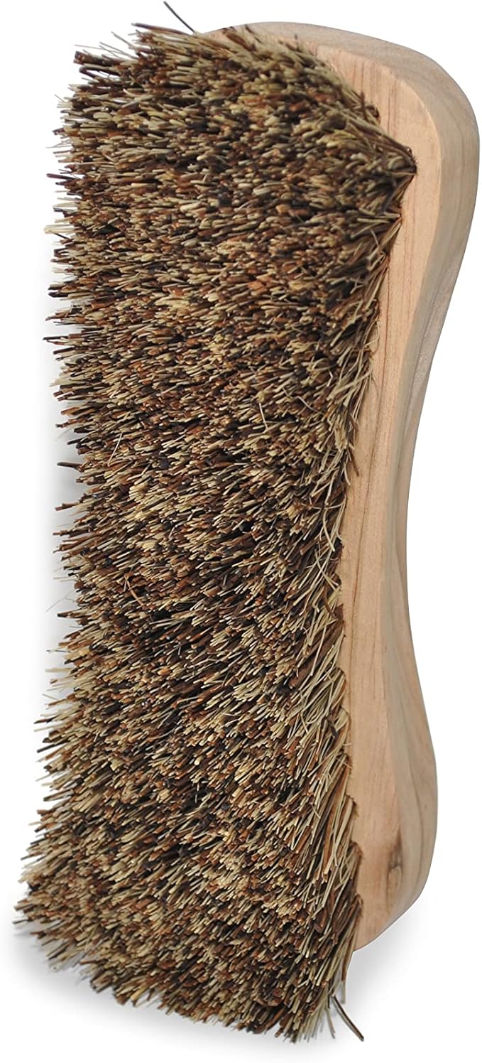 All-Natural Wooden Scrub Brush Set | Wooden Handle | Palmyra Bristle Brush for Cleaning | Eco Friendly Cleaning Products | Scrub Brush Set of 2