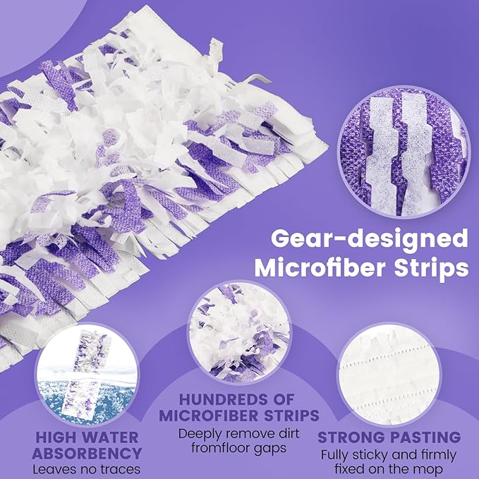 20 Pack Disposable Mopping Pads Compatible with Swiffer PowerMop Multi-Surface Mop Pad Refills and Swiffer PowerMop Wood Mop for Floor Cleaning, Powerful and Efficient Clean Pads Replacement