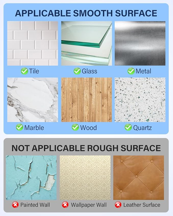 20 Pack Shower Caddy Adhesive Replacement, Waterproof Shower Adhesive Strips, Strong Wall Hooks for Shower Shelves, No Drilling, for Bathroom Storage Organizer & Kitchen Racks