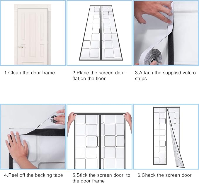 Insulated Door Curtain, Thermal Magnetic Self-Sealing EVA Door Screen Winter Stop Draft Keep Cold Out Cover for Kitchen, Bedroom, Air Conditioner Room,Hands Free,Fits Doors up to 34" x 80", Grey