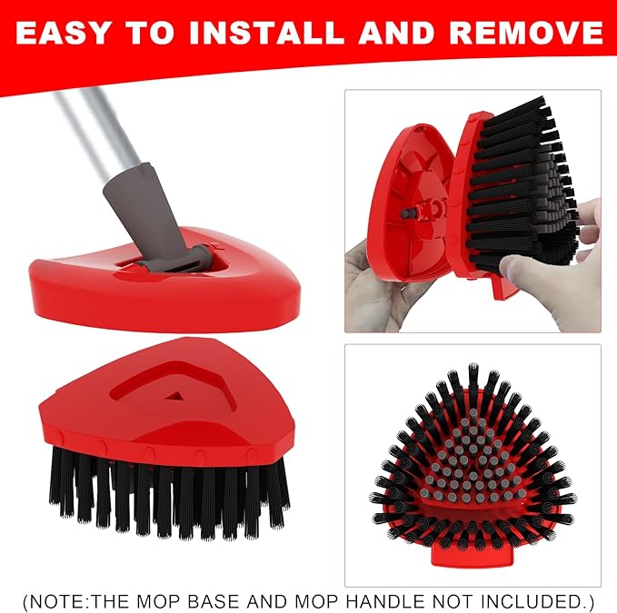 Small 2 Pack Scrub Brush Head ONLY for O Cedar RinseClean 2-Tank Spin Mop, Replacement Head Scrubber Brush,NOT for EasyWring 1-Tank System