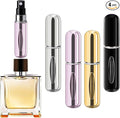 Refillable Perfume Portable Atomizer Bottle Refillable Perfume Spray, Travel Perfume (5ml, 4 Pack) (Silver, Pink, Gold, Black)