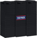 GLIMGLINT Black Microfiber Cleaning Cloth,150PK Reusable Cleaning Rags,Highly Absorbent Shop Rags Bulk,All-Purpose Car Cleaning Towels for TV Screen, Kitchen, Bathroom, Restaurant, Garage, 14"X12"